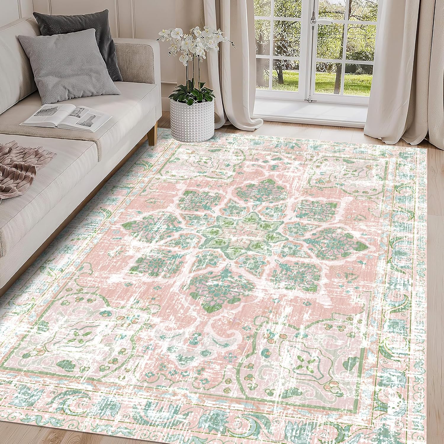 Bohemian Retro Pink Green Flor – обзор и цена Home Decor Retailers