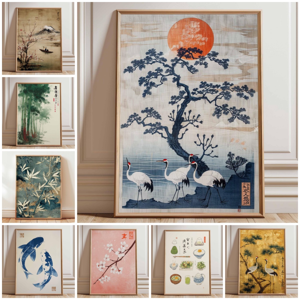 Japanese Crane Poster, Vintage – обзор и цена Home Decor Tree