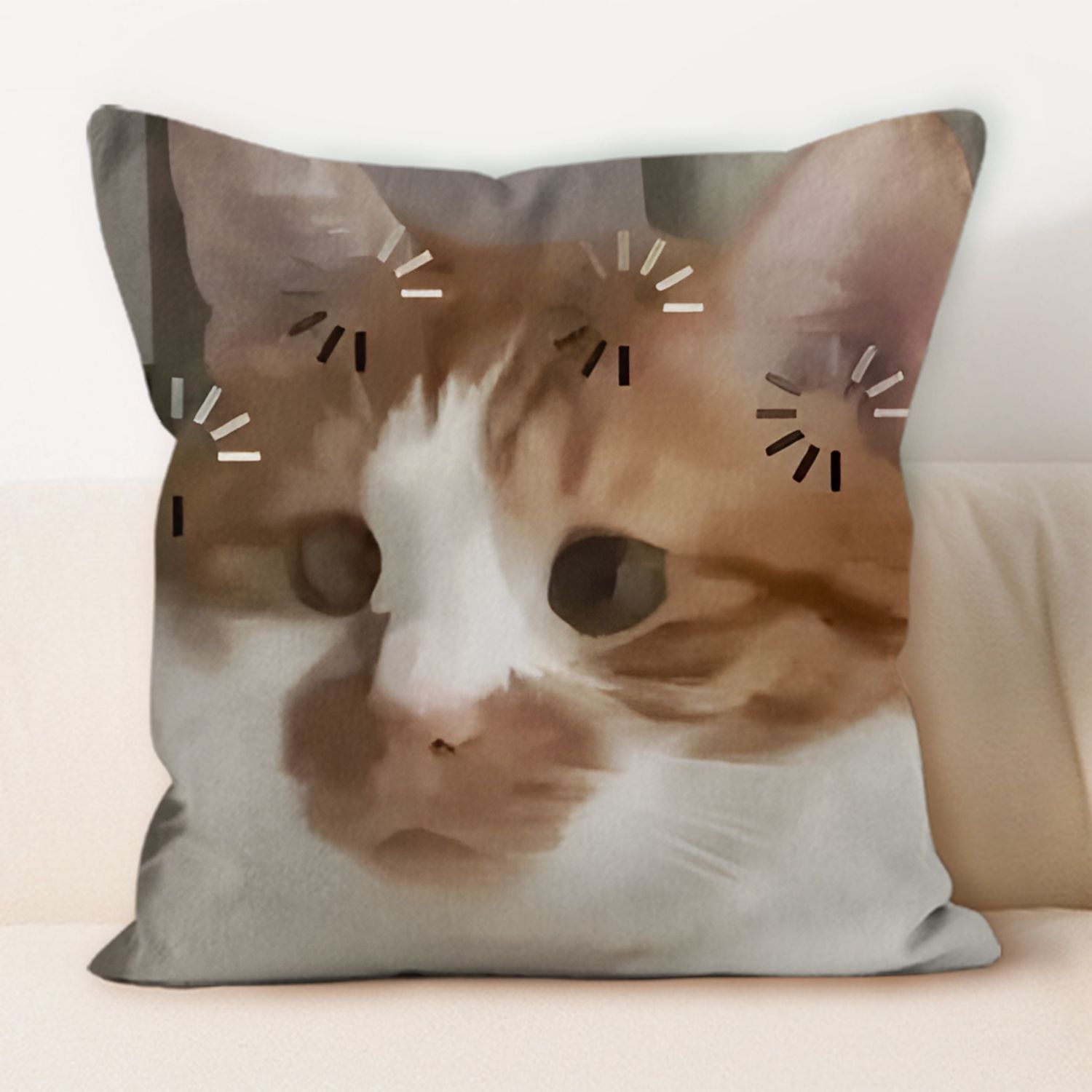Cute Cat Emoji Print Pillow Mu – обзор и цена Home Decor Emoji