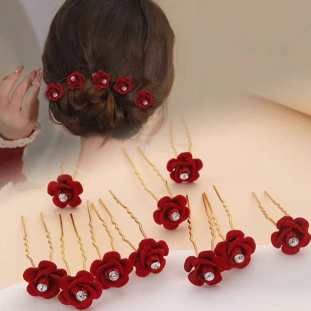 10Pcs Rose Hair Accessories We – обзор и цена Home Decor Flowers