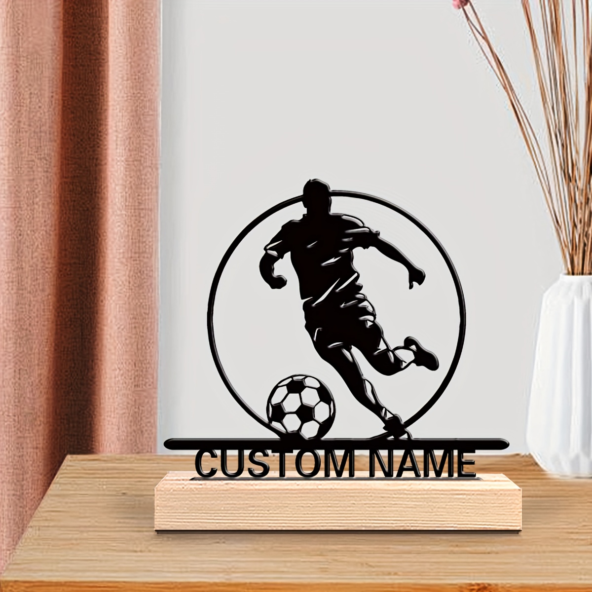 Custom Soccer Player Metal Sta – обзор и цена Home Decor Unique Items