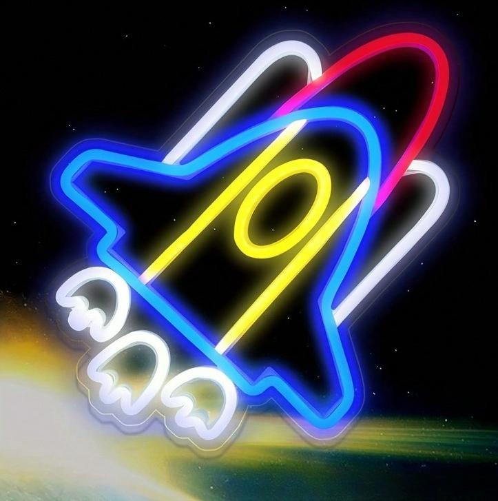 Rocket Neon Sign USB Neon Ligh – обзор и цена Home Decor Game
