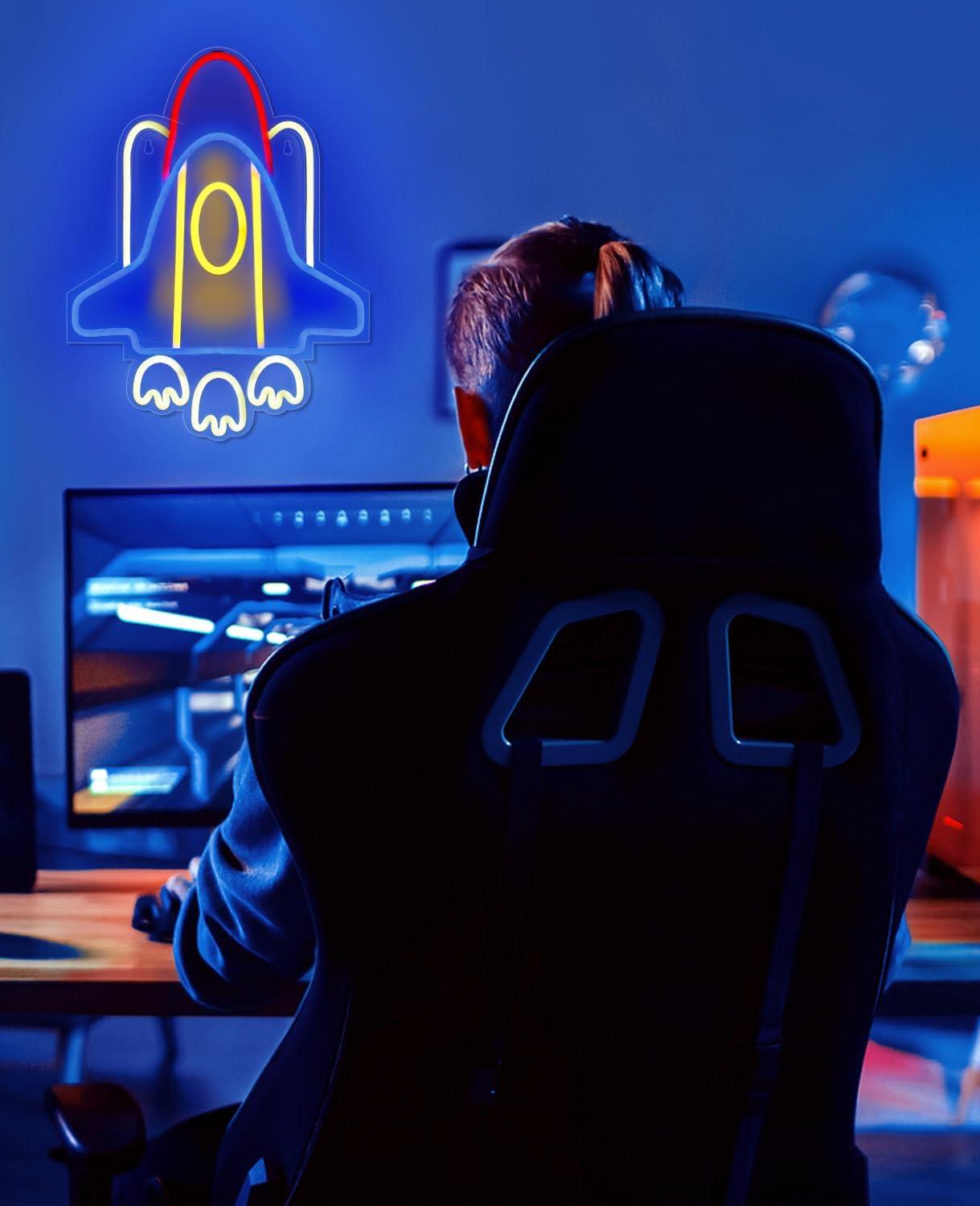 Rocket Neon Sign USB Neon Ligh – обзор и цена Home Decor Game