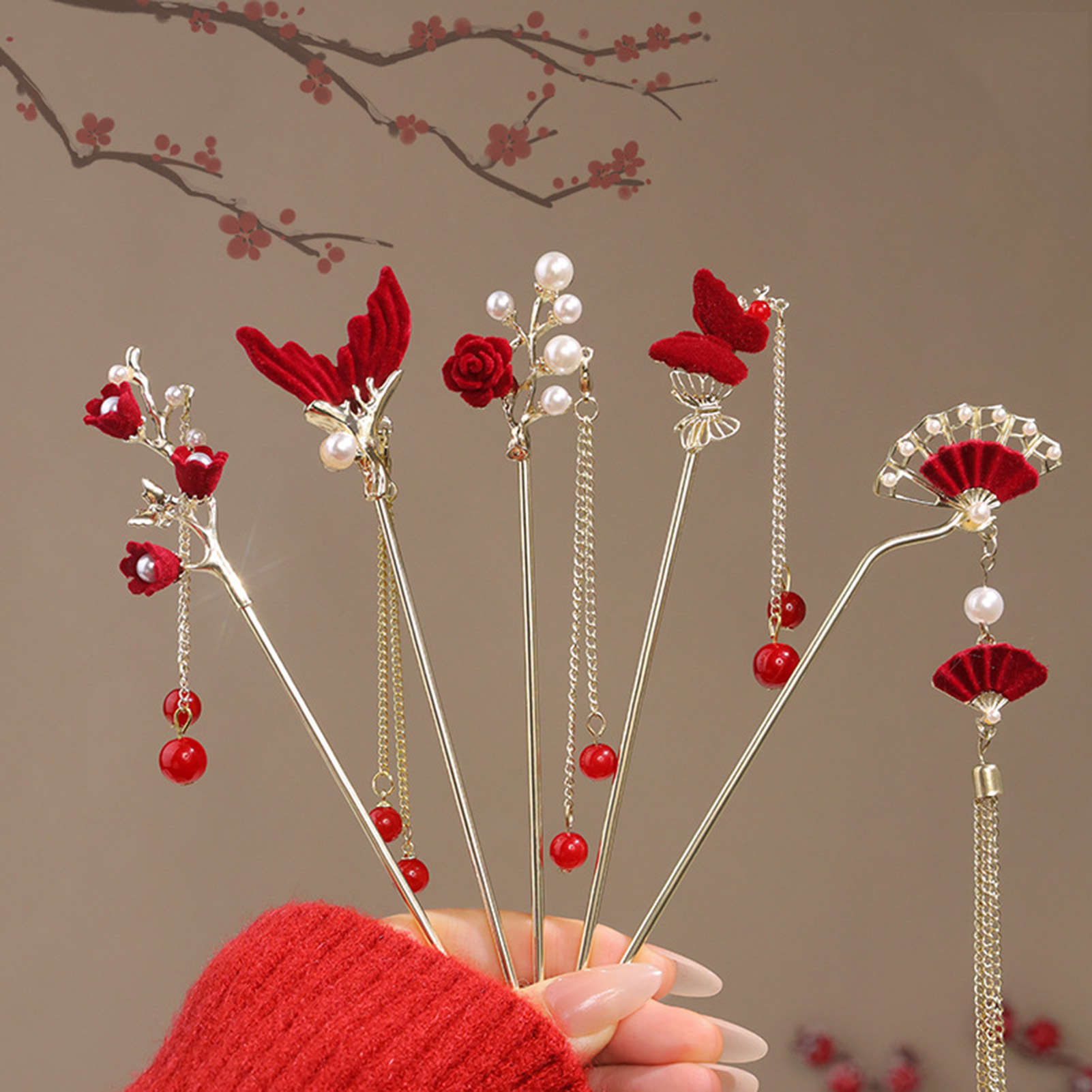 Chinese Style Rose Flower Hair – обзор и цена Home Decor Flowers