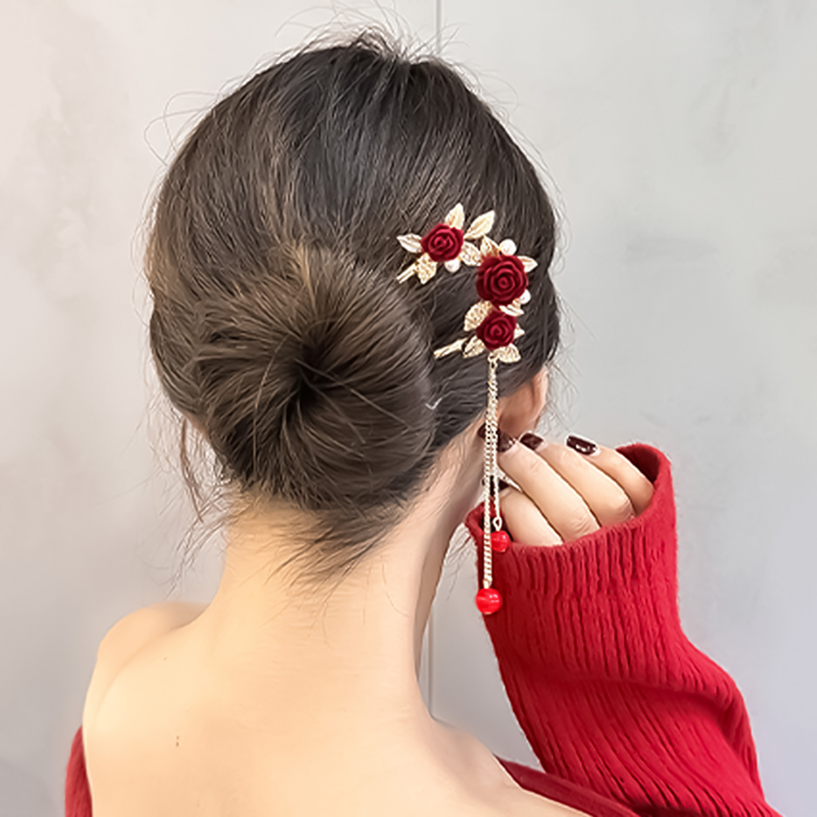Chinese Style Rose Flower Hair – обзор и цена Home Decor Flowers