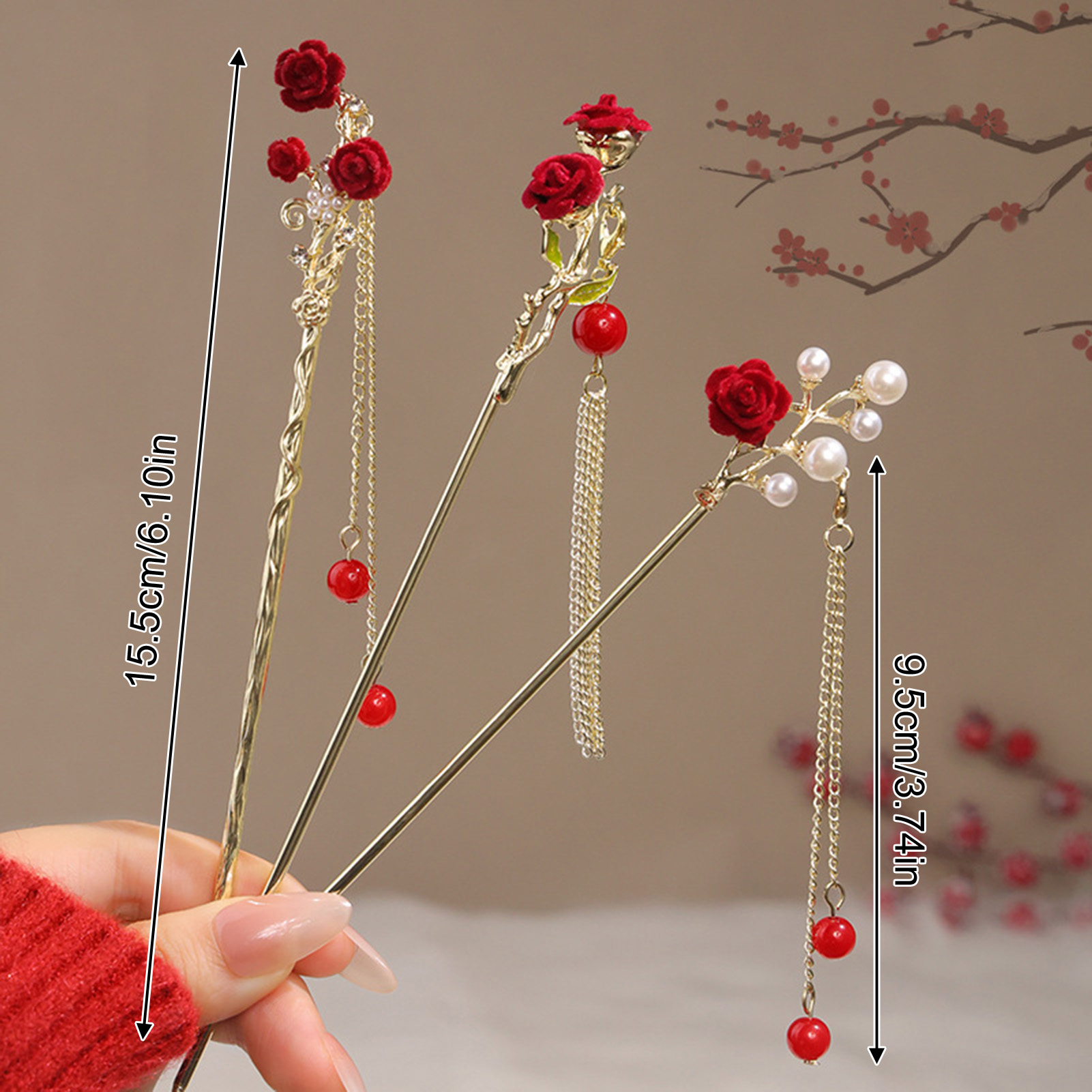 Chinese Style Rose Flower Hair – обзор и цена Home Decor Flowers