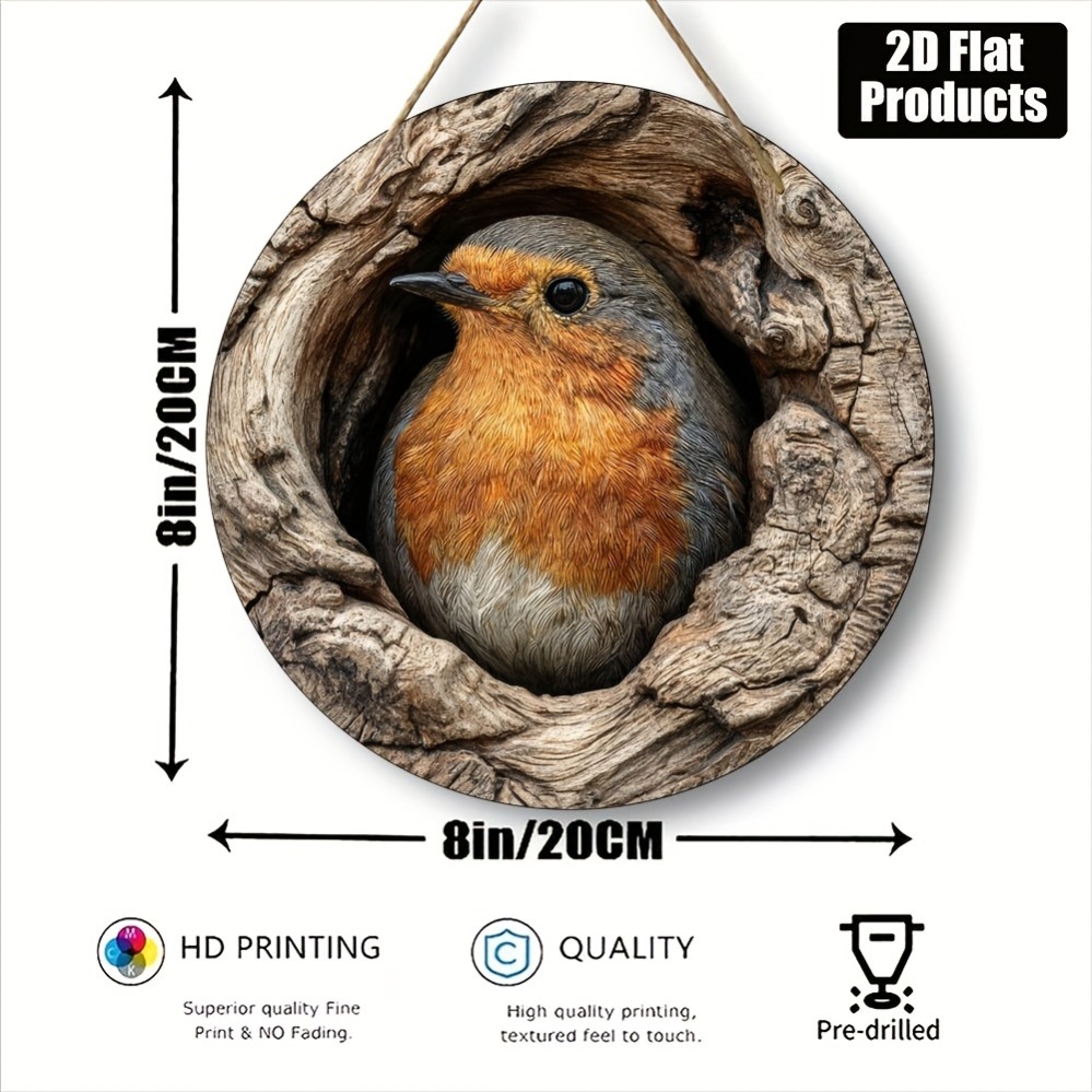 Tree Hole Bird Metal Sign 8x8  – обзор и цена Home Decor Tree
