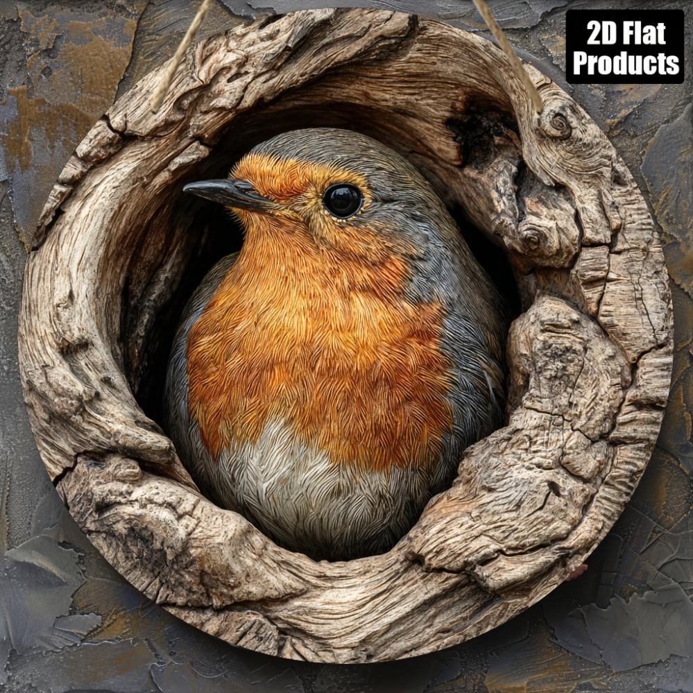 Tree Hole Bird Metal Sign 8x8  – обзор и цена Home Decor Tree