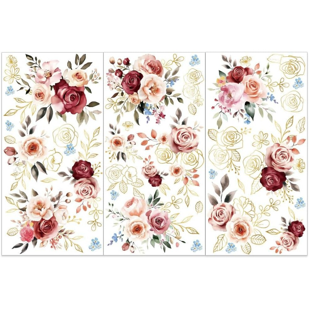 3pcs/Set Watercolor Roses Rub  – обзор и цена Home Decor Flowers