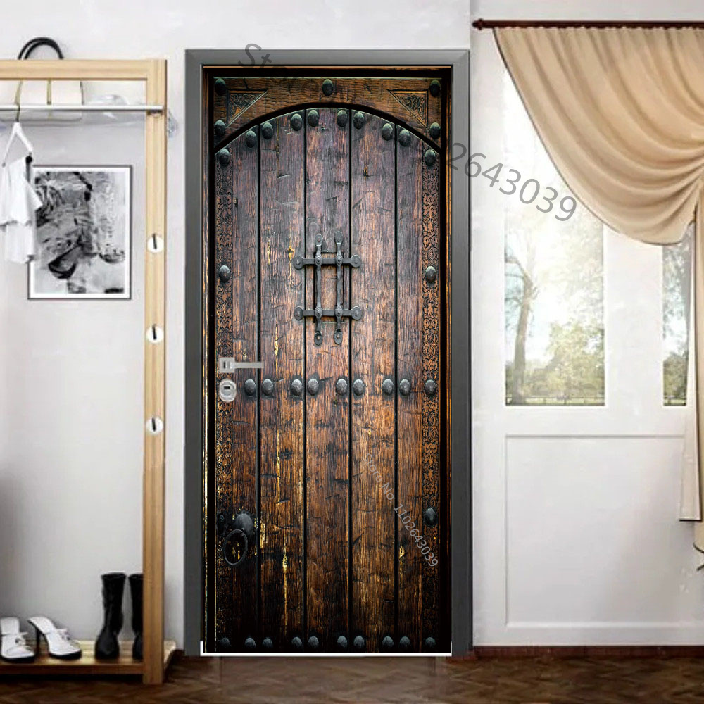 Imitation Wood Doors Sticker R – обзор и цена Home Decor On Sale