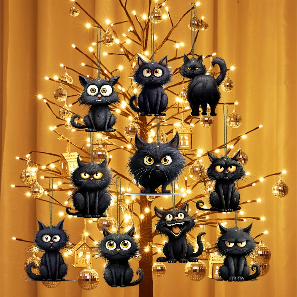 Handmade Black Cat Emoji Woode – обзор и цена Home Decor Emoji