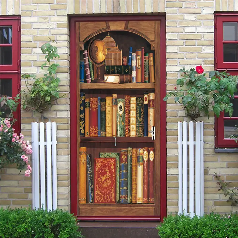 3D Library Door Sticker Vinyl  – обзор и цена Home Decor On Sale