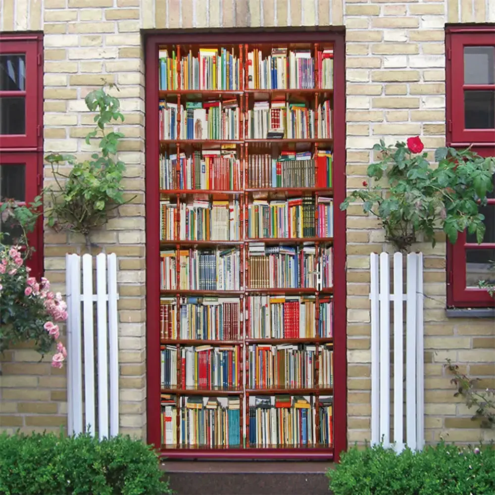 3D Library Door Sticker Vinyl  – обзор и цена Home Decor On Sale