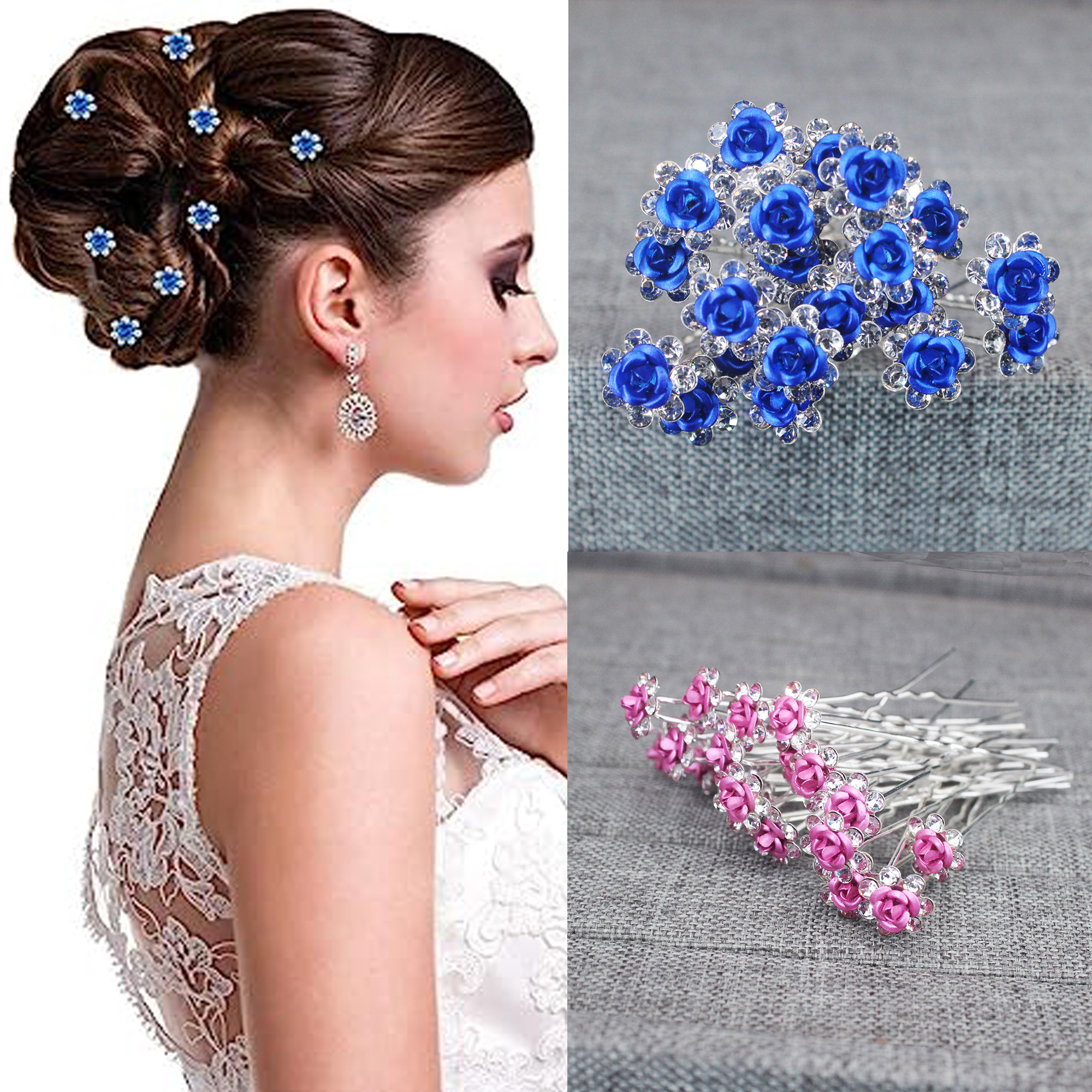 20PCS Rose Flower Rhinestone H – обзор и цена Home Decor Flowers