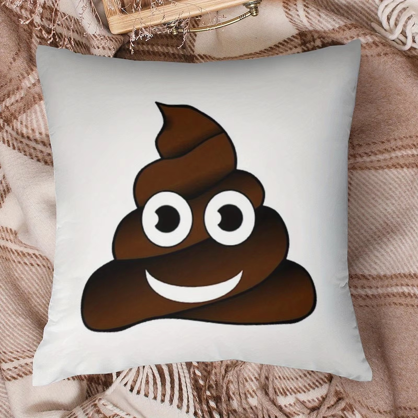 Double Sided Funny Poop Pillow – обзор и цена Home Decor Emoji