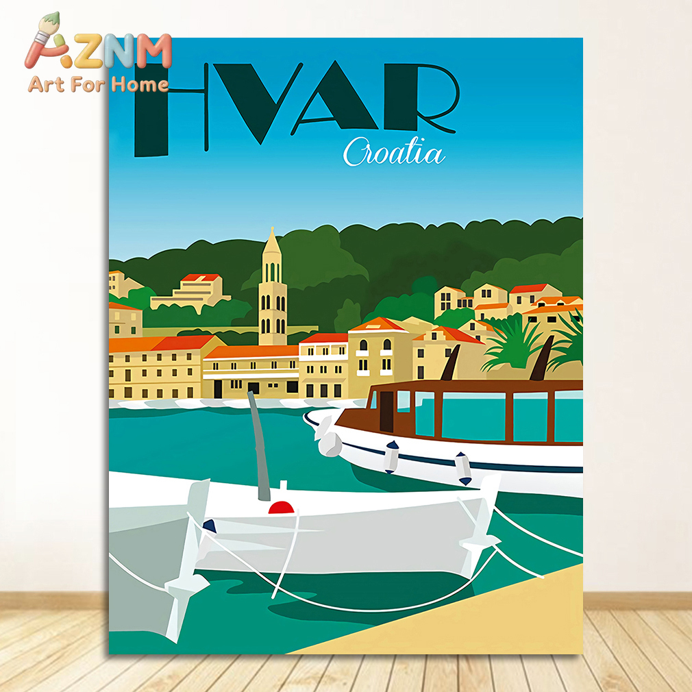 1/6pcs Vintage Travel Poster C – обзор и цена Home Decor Zagreb